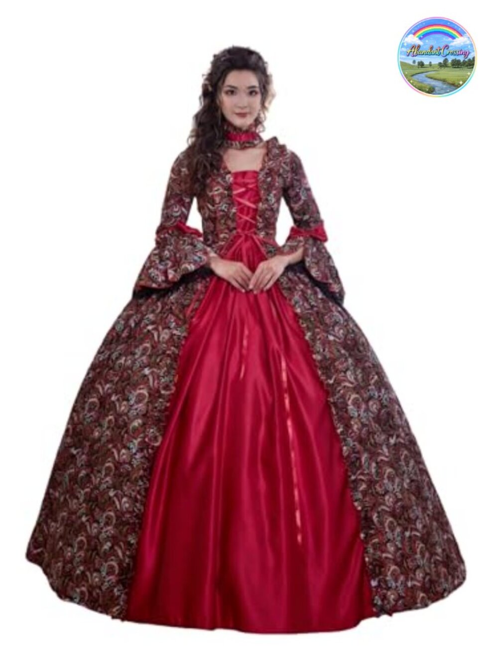 Victorian Rococo Ball Gown Masquerade Dress Lace A-Line